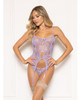 Seven Til Midnight 2pc Lace & Mesh Cami & Panty Set - One Size