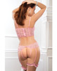 G World 3pc Cropped Corset, Open Crotch Panty & Laced Garters G World 3pc Cropped Corset, Open Crotch Panty & Laced Garters