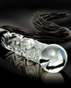 Icicles No. 38 Textured Glass Dildo with Flogger Icicles No. 38 Textured Glass Dildo with Flogger
