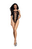 Dreamgirl Fishnet Peek-a-Boo Teddy - One Size