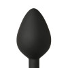 Black Silicone Anal Plug with Purple Gem - Small Black Silicone Anal Plug with Purple Gem - Small