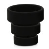 Silicone Enhanced Triple Cockring Set - Black