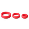 Silicone Enhanced Triple Cockring Set - Red