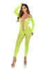 Leg Avenue Python Net Crotchless Footless Lingerie Jumpsuit
