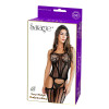 Be Savage Sexy Stripe Bodystocking - Black