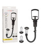 CalExotics Boundless Body Pump Kit complete set showing three clear cylinders with removable silicone donuts, black ergonomic pump handle, flexible air hose, and quick-release valve