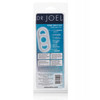 Dr. Joel Kaplan Pump Erection Enhancer packaging back featuring 3.75 inch width with dual handles, 1.5 inch inner diameter, and benefits of the clear silicone erection ring for pump use