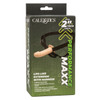 CalExotics Performance Maxx Life-Like 2 inch Extension with Harness retail box front showing bold branding, realistic beige liquid silicone hollow penis extension, supportive harness, and ultra-thick straps