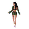 Exposed Hazy Dayz Crop Top, Skirt & G-String