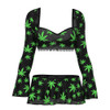 Exposed Hazy Dayz Crop Top, Skirt & G-String