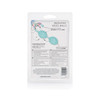 CalExotics Weighted Kegel Balls packaging back featuring two graduated-weight silicone Kegel balls, retrieval cord, body-safe design, and benefits of the weighted Kegel exercise and pleasure balls