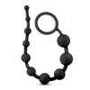 Anal Adventures Platinum Silicone Anal Beads in body-safe platinum silicone showing the full graduated beaded design with smooth tapered tip and retrieval loop for comfortable progressive insertion