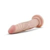 Close-up of the realistic detailed head on Dr. Skin Basic 7.5 inch Realistic Dildo with soft TPE skin and subtle vein texture for lifelike insertion and intense sensation