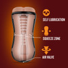 Coverboy Butt Stroker - The Cowboy in soft self-lubricating TPE showing its full realistic butt entrance, squeezable body, and PerfectFlo air valve for intense customizable suction and stroking pleasure