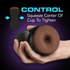 Close-up of the realistic butt entrance on Coverboy Butt Stroker - The DJ with soft self-lubricating TPE for lifelike backdoor simulation and intense pleasure