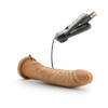 Angled view of Dr. Skin 8.5 inch Vibrating Cock with Suction Cup showcasing its adjustable multi-speed vibration control and realistic 8.5 inch design for customizable intense pleasure