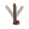 Angled view of Au Naturel 14 inch Daddy Sensa Feel Daddy Dildo with Balls showcasing the FlexiShaft technology and realistic balls for lifelike movement and intense deep pleasure