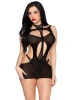 Leg Avenue 2pc Cut-Out Mini Dress & Layered Fishnet Teddy