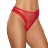 Allure The Secret Polka Dot Thong /w Cut Out Back - Red