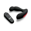 Side profile of Jock P-Force Silicone Prostate Vibrator w/ Remote demonstrating the curved insertable arm, external perineum stimulator, and hands-free positioning for targeted prostate and perineum pleasure