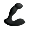 Side profile of Jock P-Force Silicone Prostate Vibrator w/ Remote demonstrating the curved insertable arm, external perineum stimulator, and hands-free positioning for targeted prostate and perineum pleasure