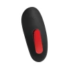 Side profile of Jock P-Force Silicone Prostate Vibrator w/ Remote demonstrating the curved insertable arm, external perineum stimulator, and hands-free positioning for targeted prostate and perineum pleasure