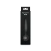 Renegade Slide Silicone Tapered Anal Plug packaging back featuring tapered slim silicone body, comfortable finger rings, plush material, and benefits of the beginner-friendly anal plug safe with all lubes including silicone