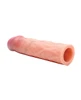Stimulating textured interior close-up inside Jock Enhancers Realistic Penis Extension designed to enhance pleasure for both partners during use