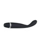 Chrome finished ABS handle close-up on Evolved Skinny G G-Spot Vibrator with illuminated LED button for easy control of 10 vibration speeds and functions