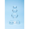 Clarity Utopian Reverie Glass Anal Bead Plug in premium borosilicate glass showing its full 3.6 inch design with gently contoured beads and smooth, elegant shape for comfortable and stimulating anal play