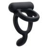CalExotics Closer Intimate Rechargeable Ring in silky-smooth body-safe silicone showing its full dual-ring design with shaft and scrotum support, vibrating taint tickler, and powerful multi-speed vibration
