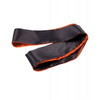 Full view of Orange Is The New Black Satin Sash highlighting its luxurious silky texture, reversible orange and black sides, and generous 60-inch length for multiple restraint options