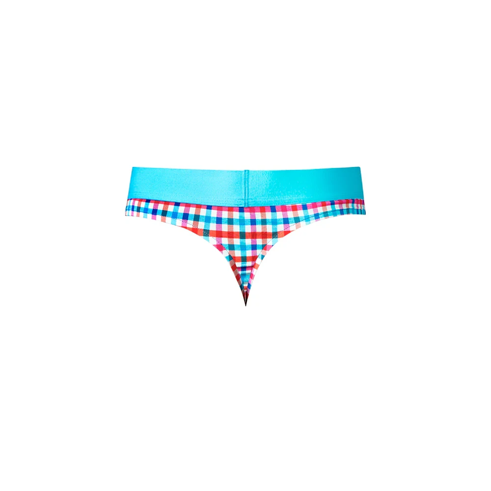 Male Power So Comfy Gingham Thong rear view