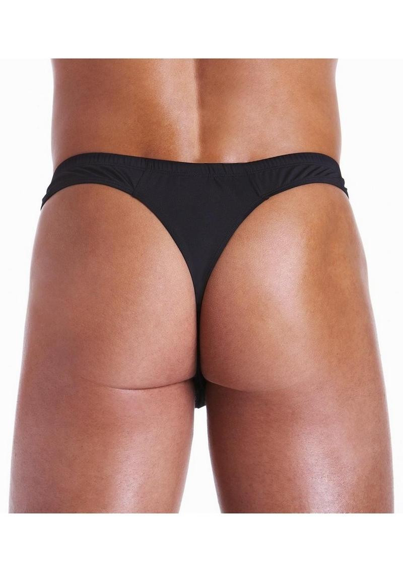 Fundies For Him - Upzip It Thong With Black Zorro Mask
