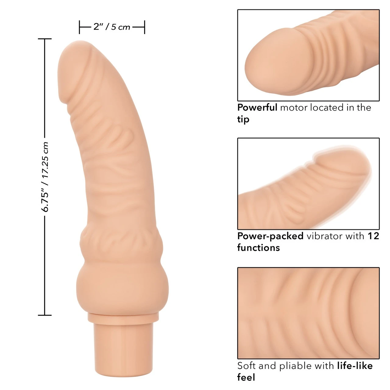 CalExotics Rechargeable Power Stud - Beige