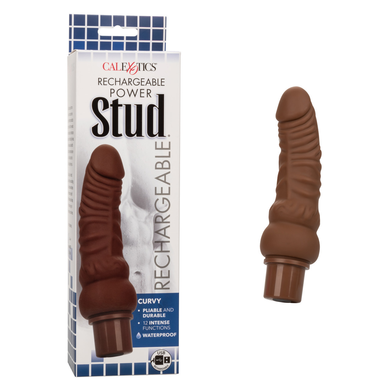 CalExotics Rechargeable Power Stud - Brown