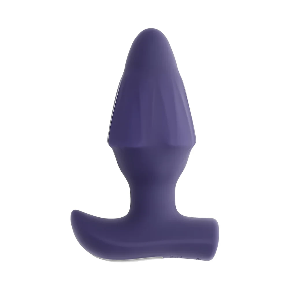 Evolved Starburst Expandable Anal Plug with Remote in premium silicone showing its full tapered design that expands once inside while delivering simultaneous powerful vibration