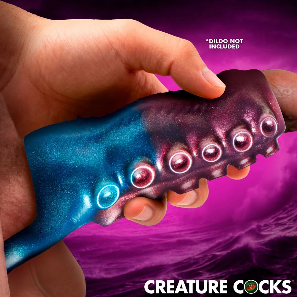 Close-up of raised tentacle suction-cup textures on Creature Cocks Tentagirth silicone penis enhancer
