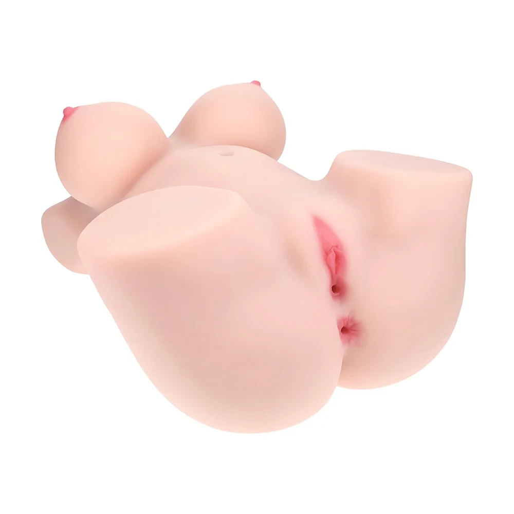 Xkin Bodyforms Aveline Luxe dual entry vibrating masturbator in realistic soft TPE