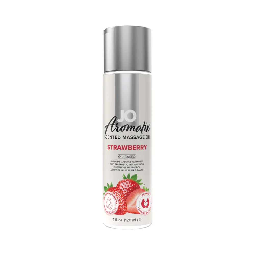 JO Aromatix Strawberry Scented Massage Oil - 4oz