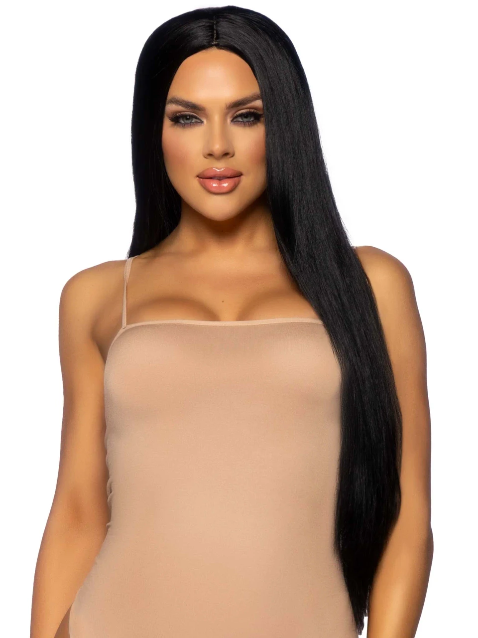 Leg Avenue 33" Long Straight Center Part Wig - Black