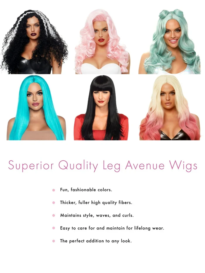 Leg Avenue 14" Short Bob Wig with Bangs