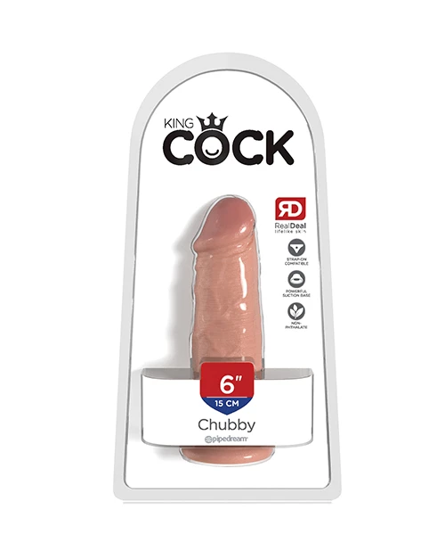 King Cock 6" Chubby Dildo - Light
