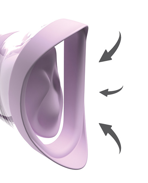 Close-up of ergonomic suction seal on Veloura Touch Pleasure Pump