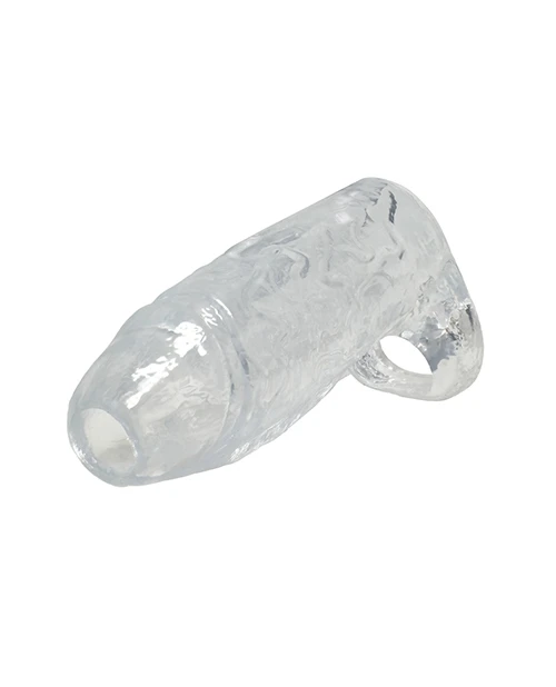 TitanMen 6 inch clear cock sleeve with built-in ball strap