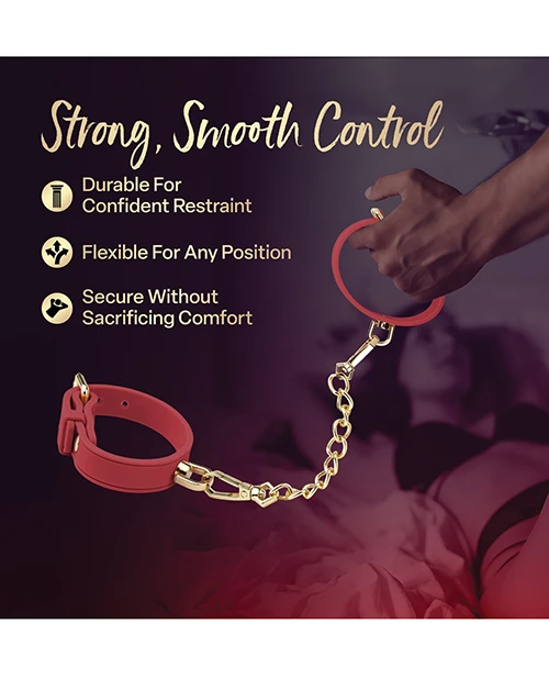 Temptasia Ardor red silicone wrist and ankle restraint set