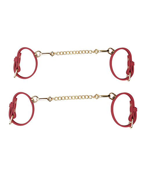 Temptasia Ardor red silicone wrist and ankle restraint set