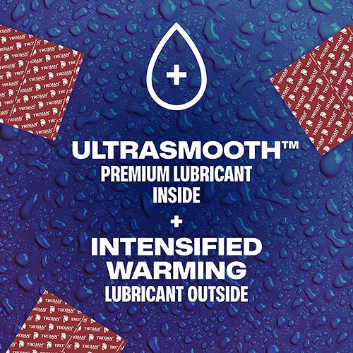 Trojan Ecstasy Heat Lubricated Condoms - 3pk