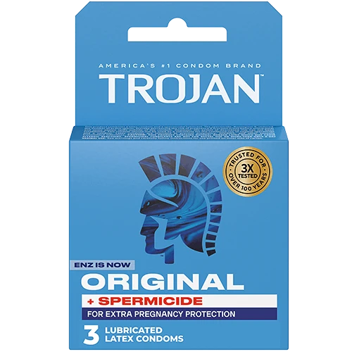 Trojan Original + Spermicidal Condoms - 3pk