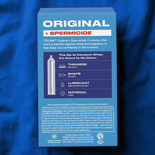 Trojan Original + Spermicidal Condoms - 3pk